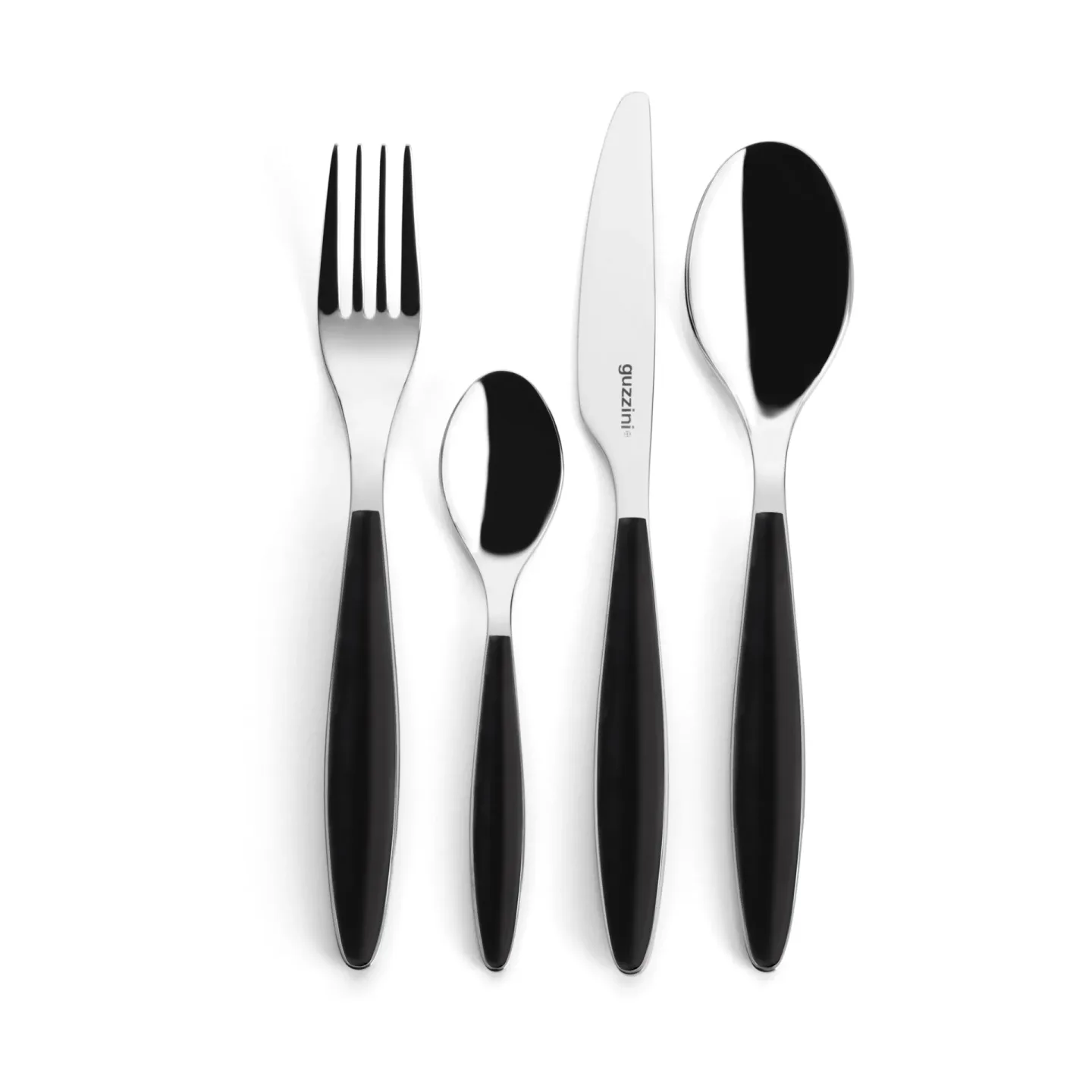 Guzzini Feeling Besteckset Black, 24-teilig