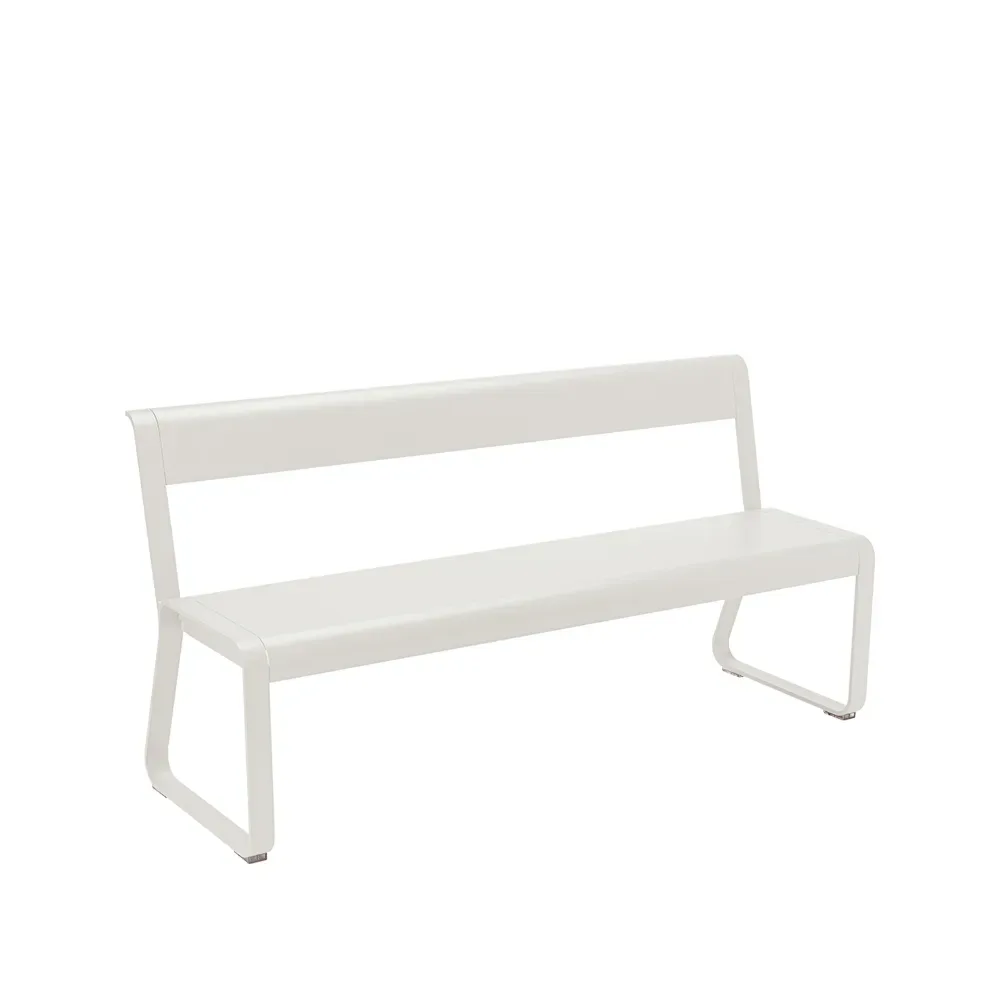 Fermob Bellevie bänk med ryggstöd Clay grey (grå)