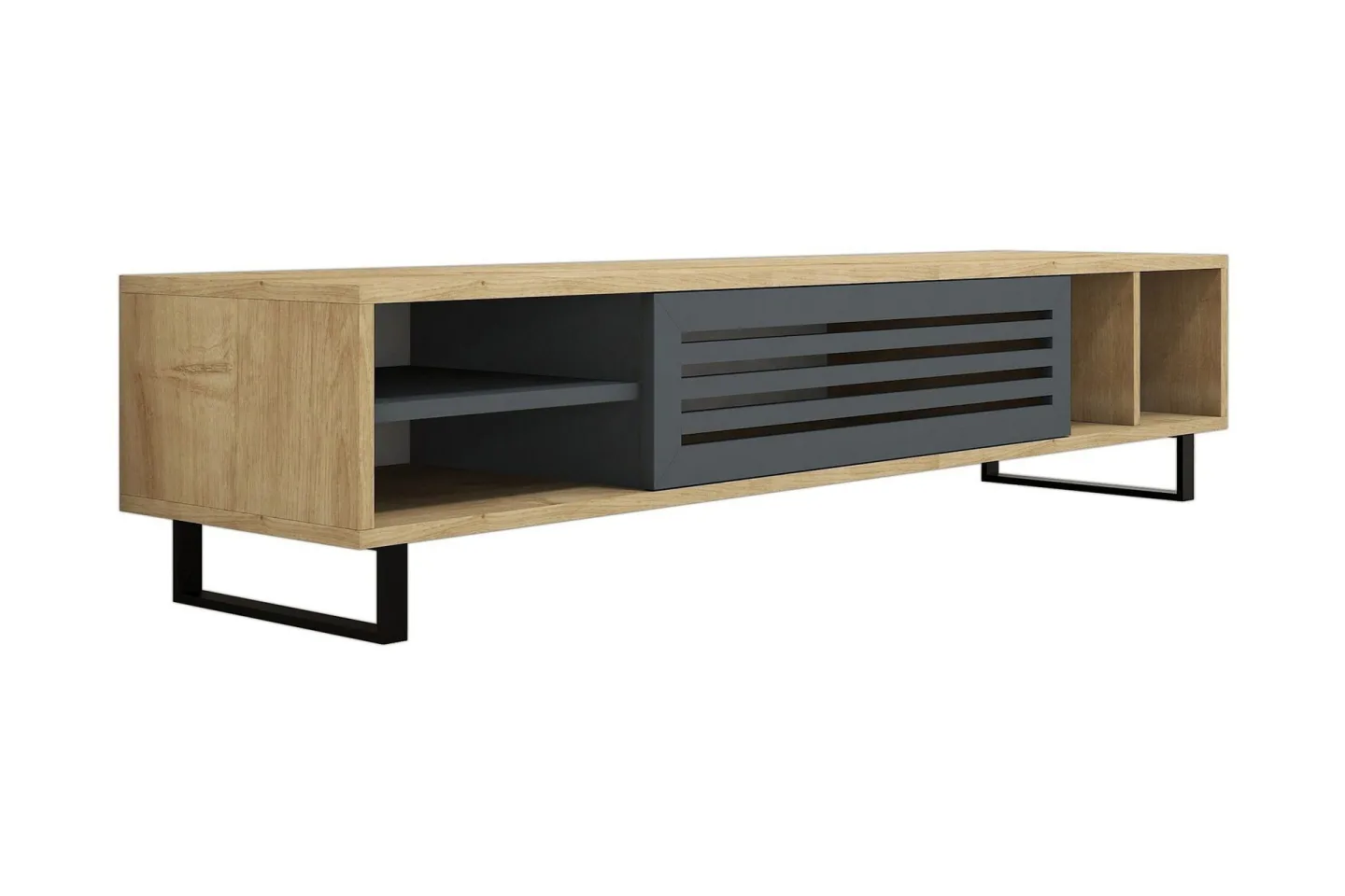 Gersby TV-Bänk 160 cm - Brun/Grå