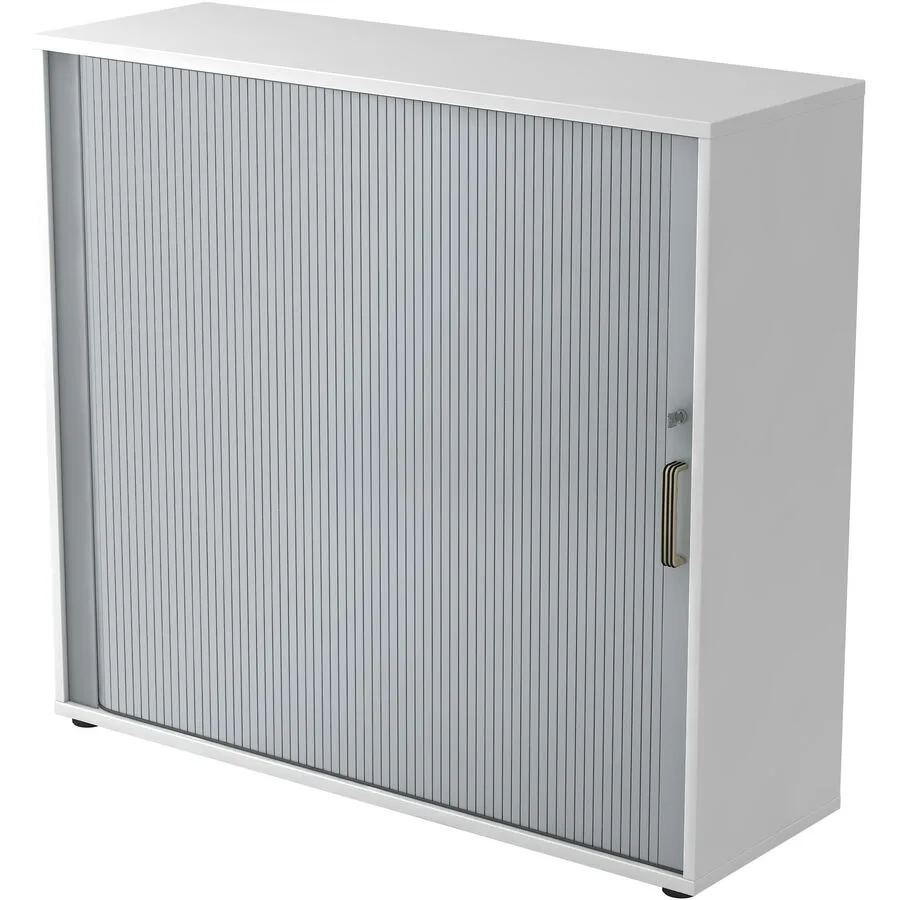 Aktenschrank Office Silber, Weiss Holzwerkstoff, Kunststoff B 120 H 110 cm