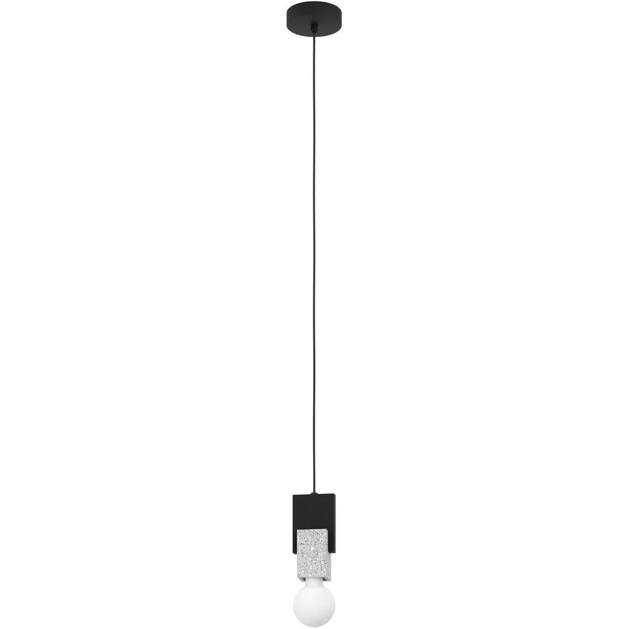 Eglo Pendellampe Lobatia Schwarz Stahl/Holz 110 cm - Material: Holz/Stahl