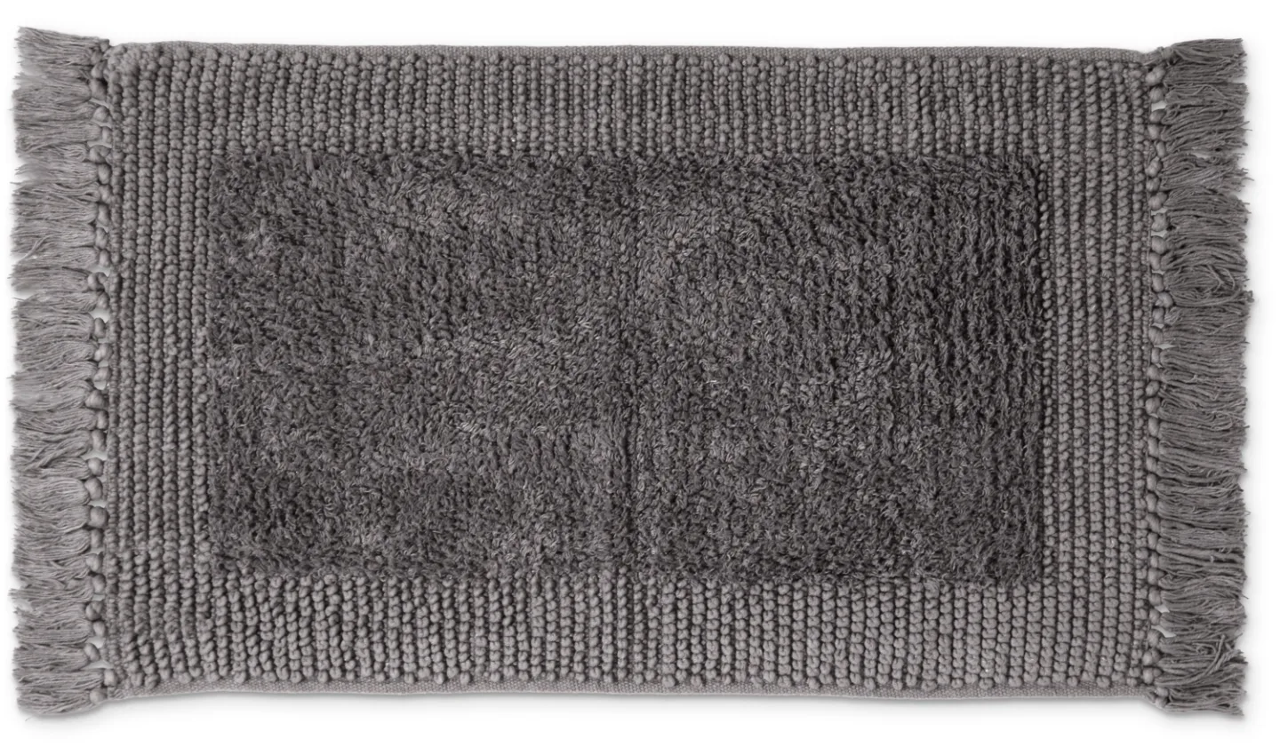 Baderomsmatte - Flynn (mørkegrå) (Størrelse: 70 x 120 cm)