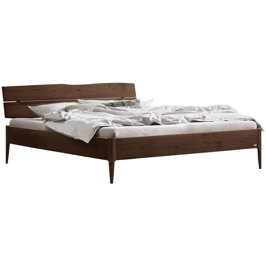 Hasena Bett Castello Braun Holz 140 x 200 cm - Farbe: nussbaum
