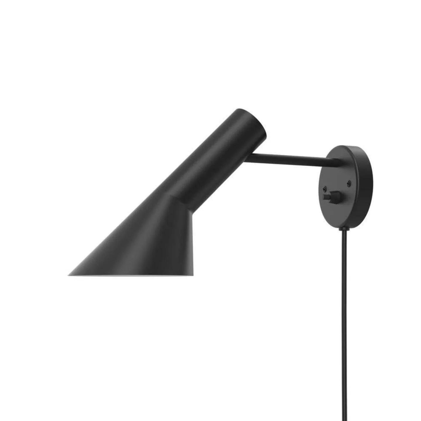 AJ Wandleuchte Schwarz - Louis Poulsen - Wohnzimmer - Design - Metall - Einflammig