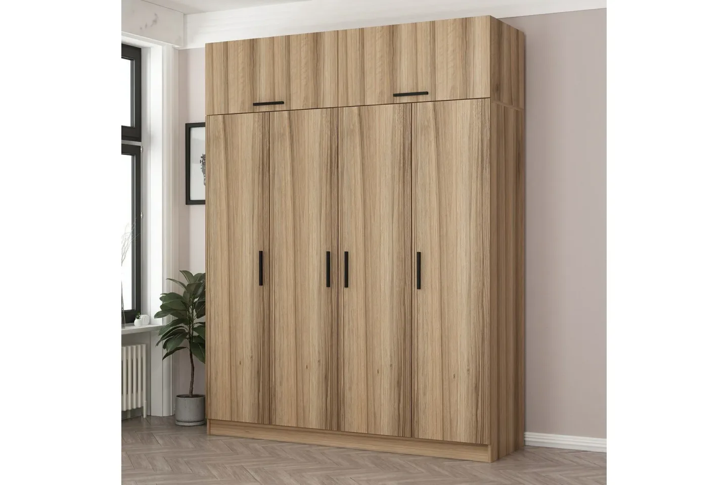 Fruitland Garderob 180 cm - Brun