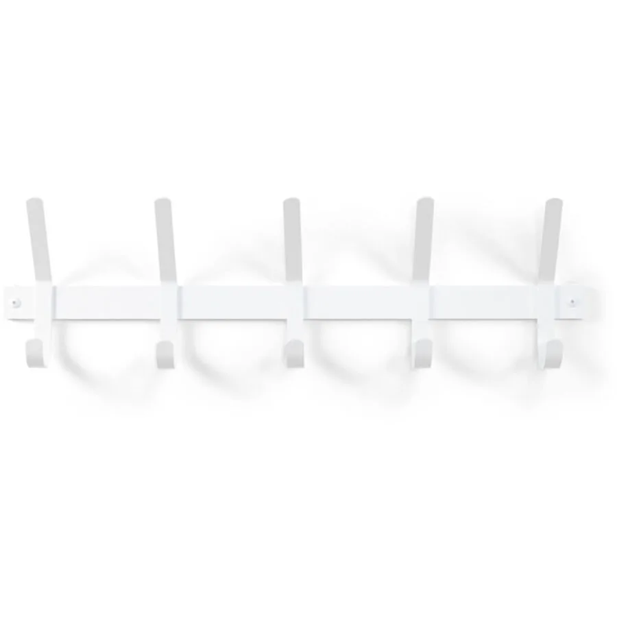 Spinder Design Garderobenleiste Hesta Weiss Stahl 21 cm