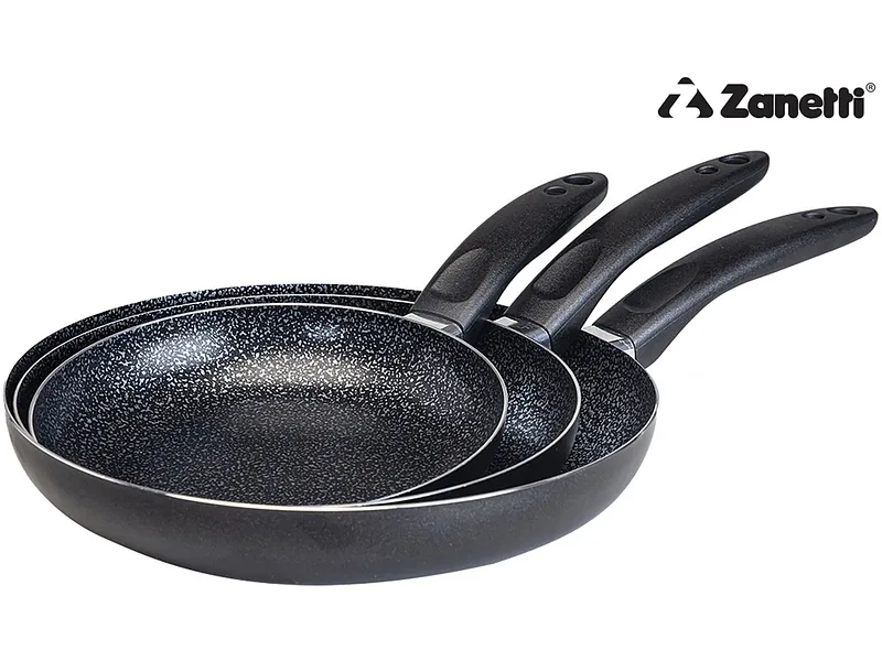 Kochset LA ROSSA ZANETTI 3 Stück aluminium Schwarz