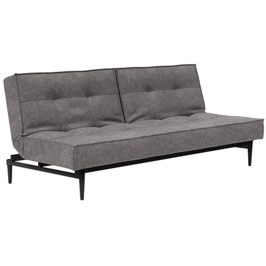 Bettsofa Split Grau Stoff 210 cm 91 cm