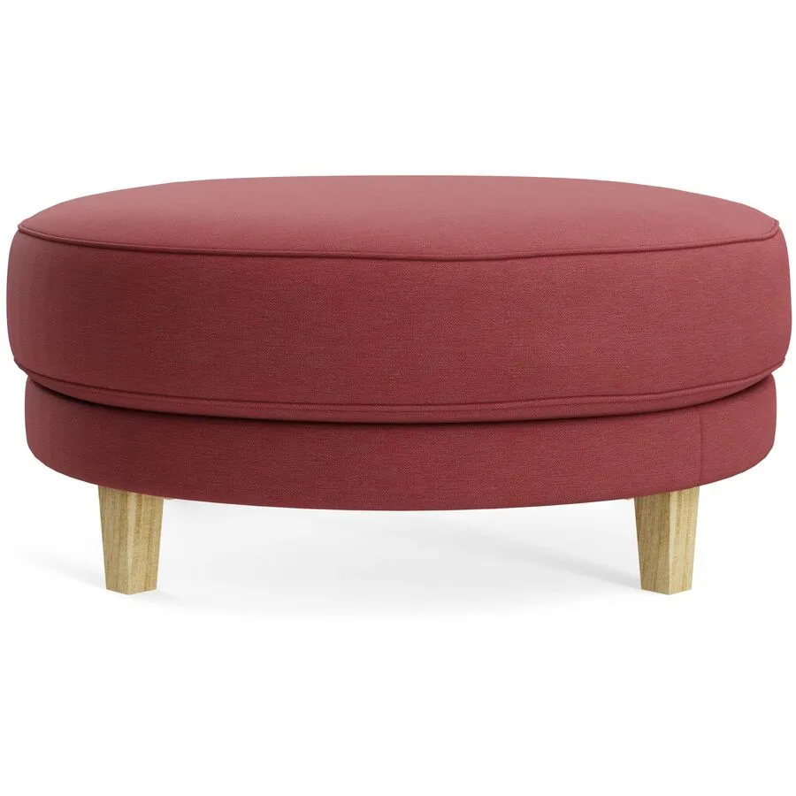 Hocker Avena Wine Stoff/Holzfuss Eiche B 101 H 45 cm - Möbel Konfigurator: Traummöbel individuell zusammenstellen