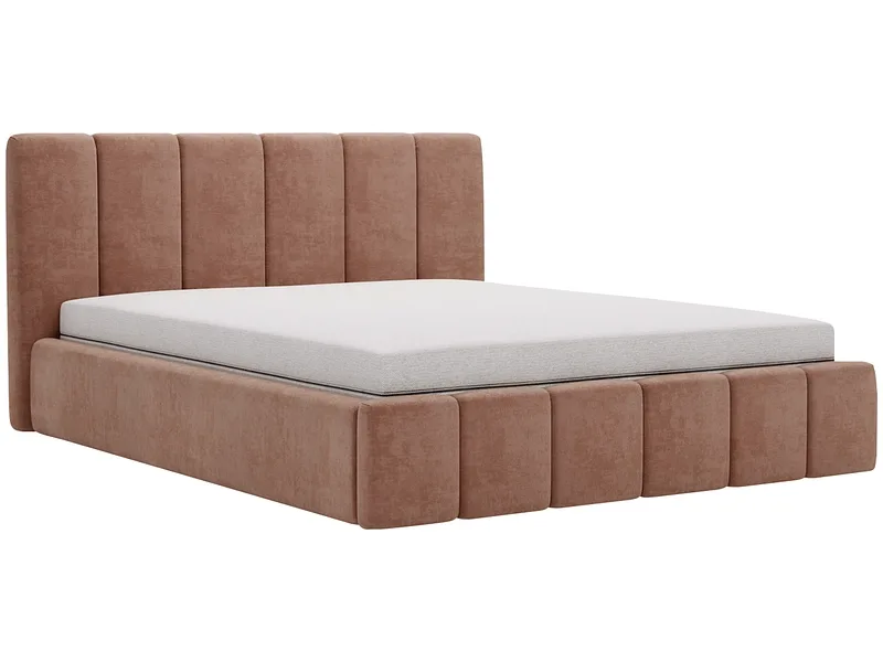Bett CHIARA 180x200cm samt rosa