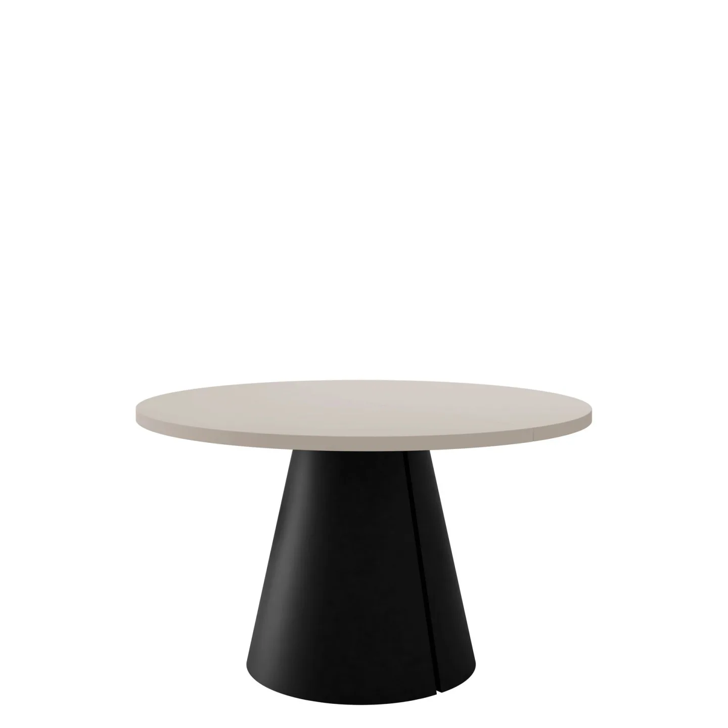 Aurion Matbord rund förlängningsbart 100-174 cm - Svart, beige