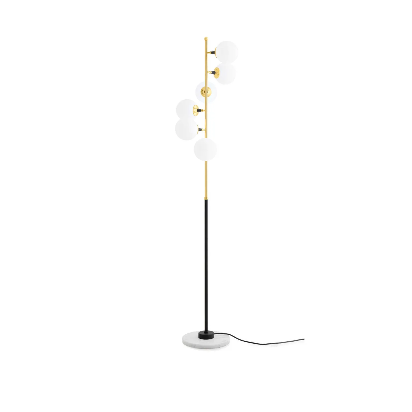 Stilnovo - Galassia Floor Lamp Gold/White - Skärmlampor - Vit