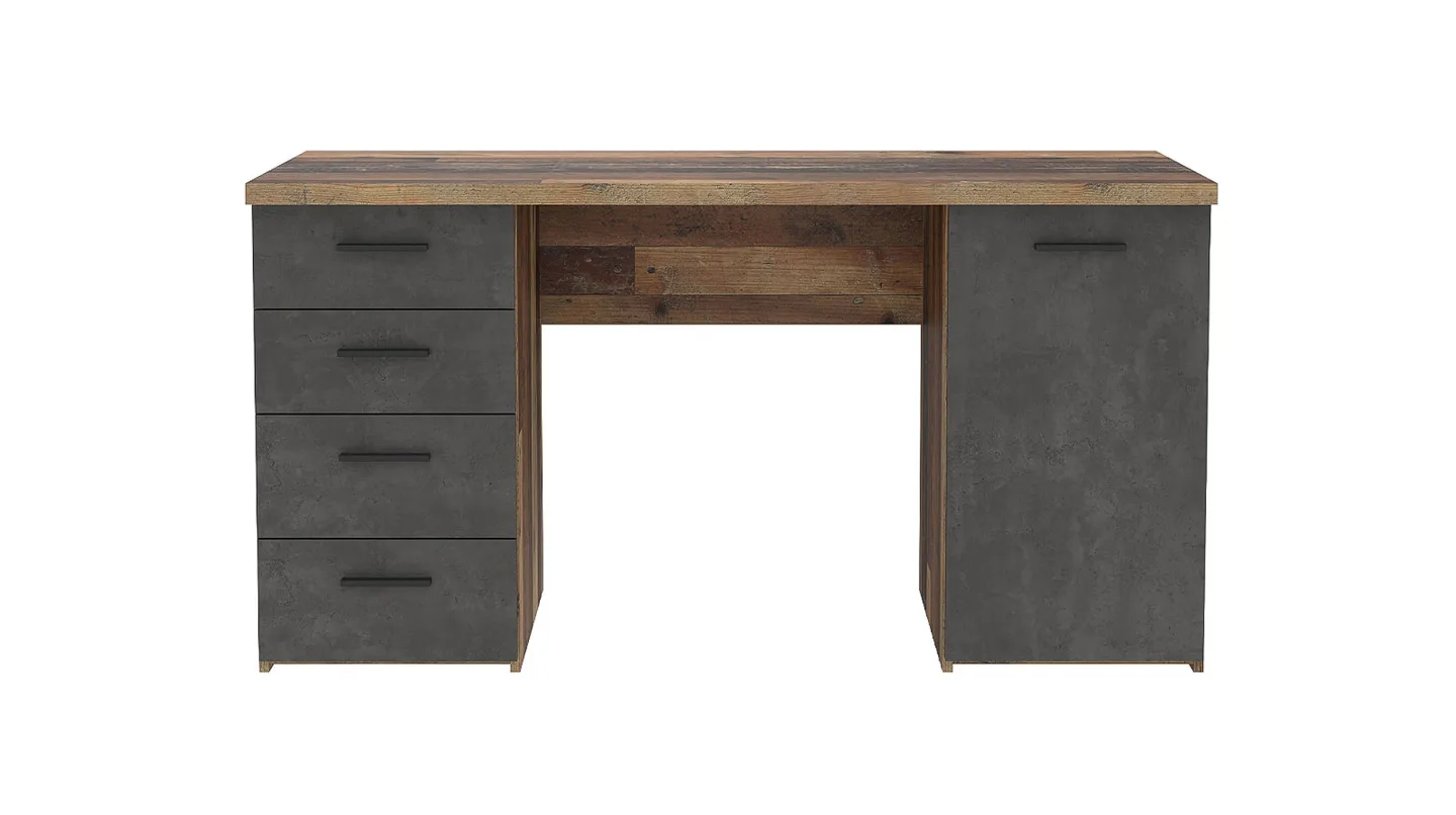 Computerschreibtisch Old Wood grau 145 x 60 cm - NET