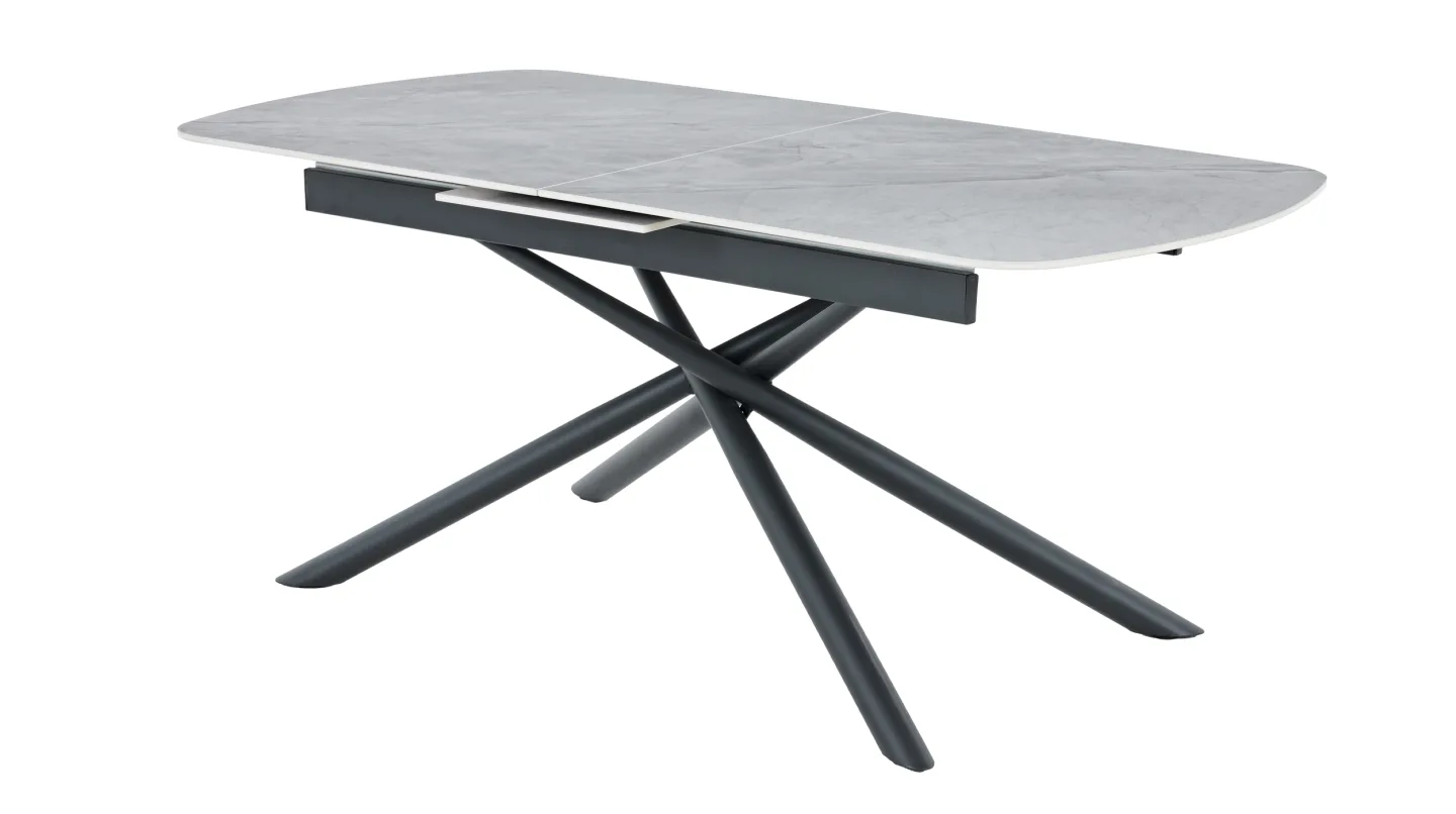 Esstisch 180 cm ausziehbar - Marmoroptik - Liftfunktion - SINTRA