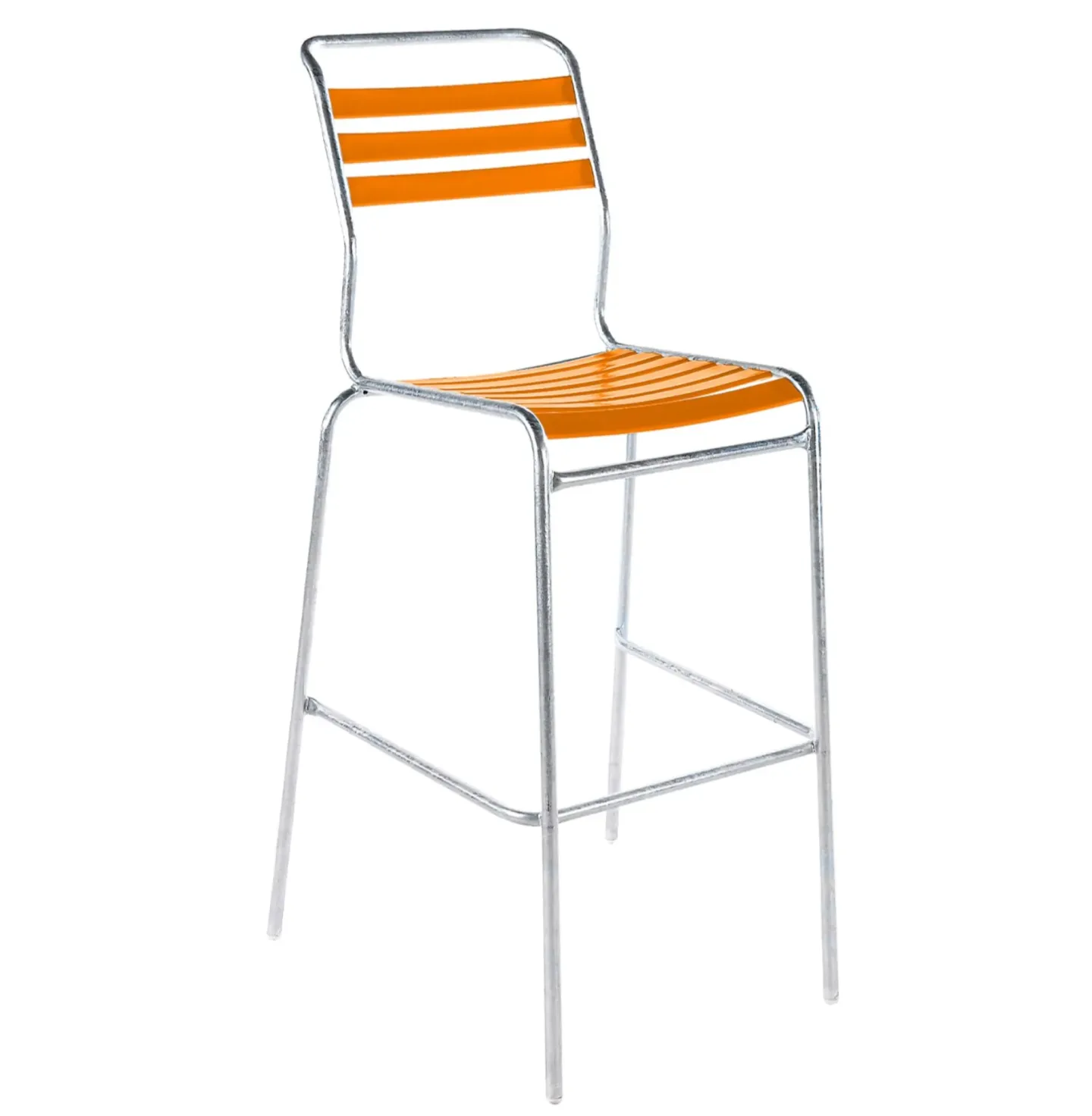 Schaffner Bar-Lättlistuhl Säntis Feuerverzinkt Orange | Schubiger Möbel