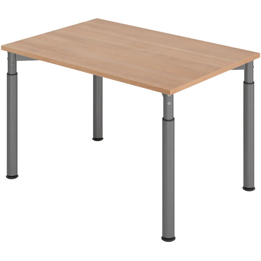 Schreibtisch Office nussbaum Holzwerkstoff B 120 T 80 cm
