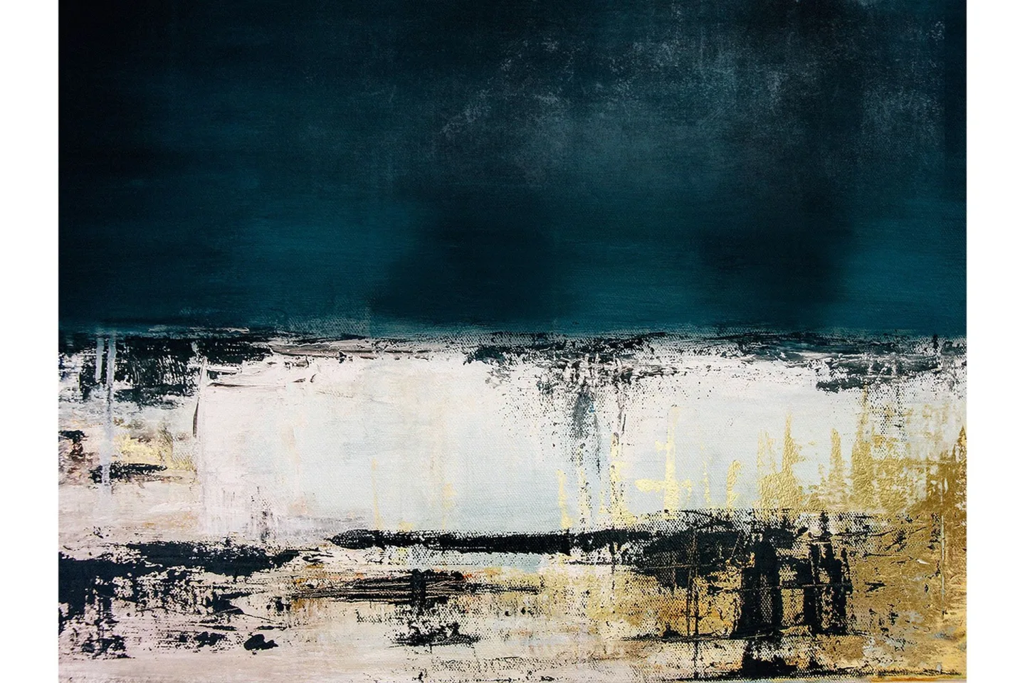 Canvastavla Blue Abstract - 80x120 cm