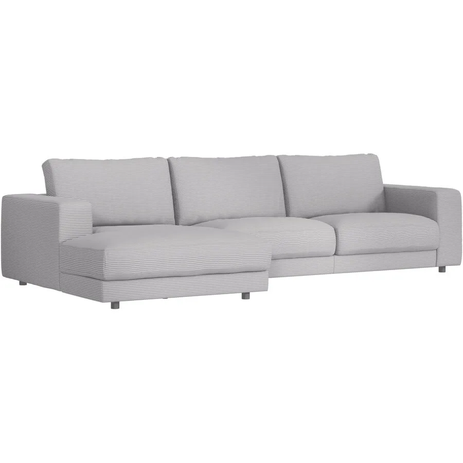 Ecksofa Ava Links Bezug: 88% Polyester, 12% Polyacryl grey B 320 T 170 cm - Möbel Konfigurator: Traummöbel individuell zusammenstellen