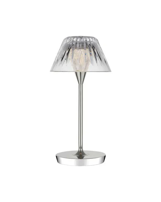 Blaze 12" Rechargeable Table Lamp Polished Nickel