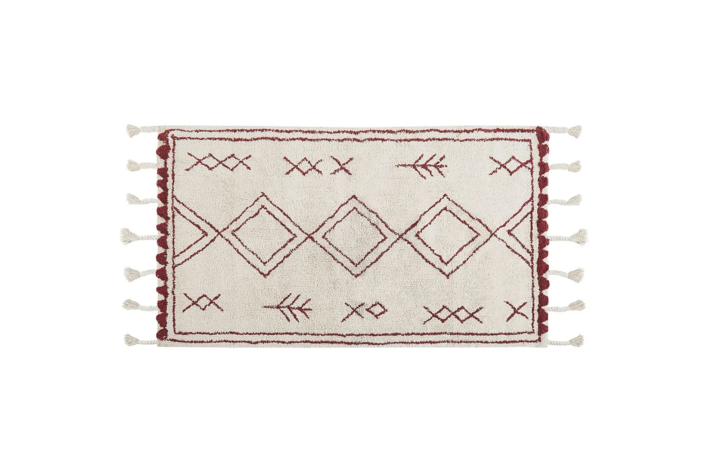 Kenitra Bomullsmatta 80x150 cm - Svart/Vit