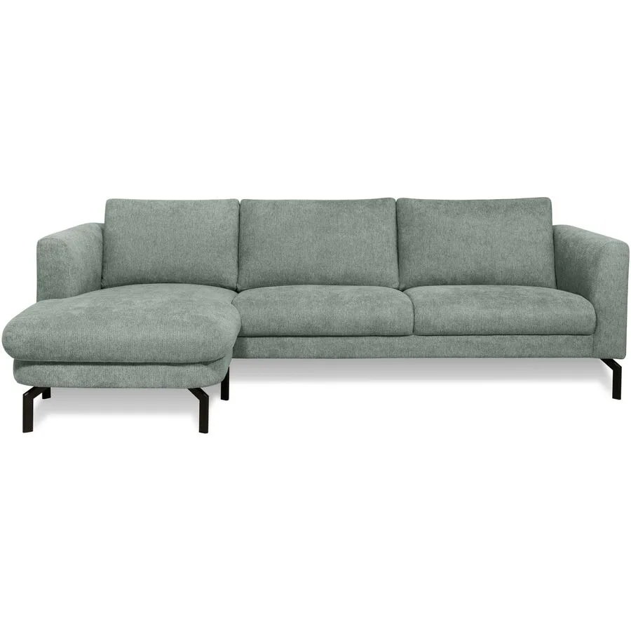Ecksofa Gomero Links Stoff mintgrün B 254 T 150 cm