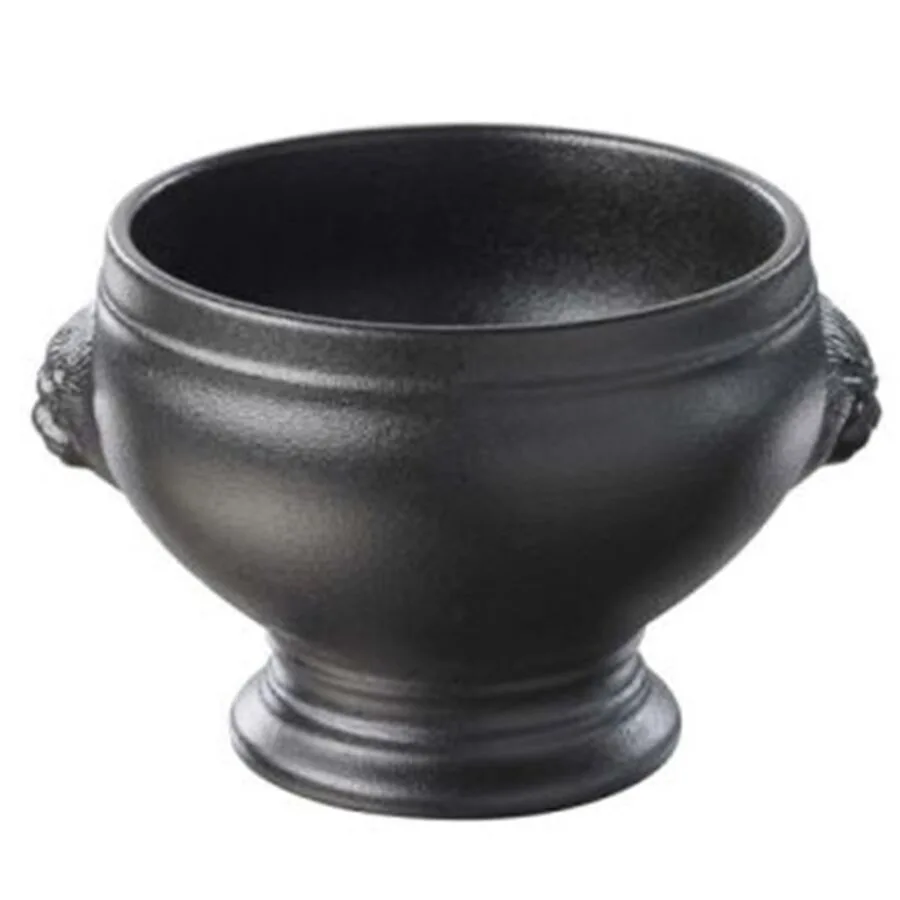 Revol Suppenschüssel Löwenkopf schwarz matt Porzellan D 11.5 cm 1 Stk
