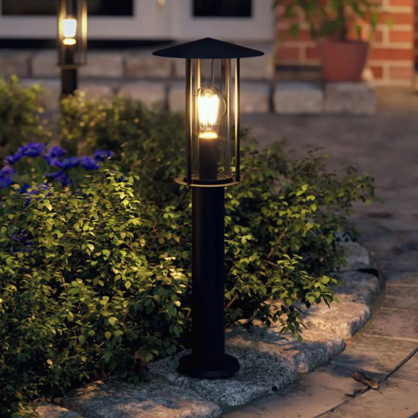 Klassisk pullertlampe, IP44, mørkegrå – Paulmann Classic - Moderne - Metall - Med en lyskilde