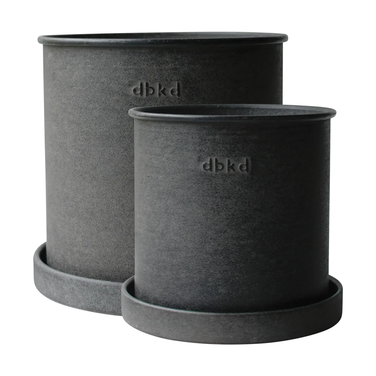 DBKD Plant pot Blumentopf small 2er Pack Black