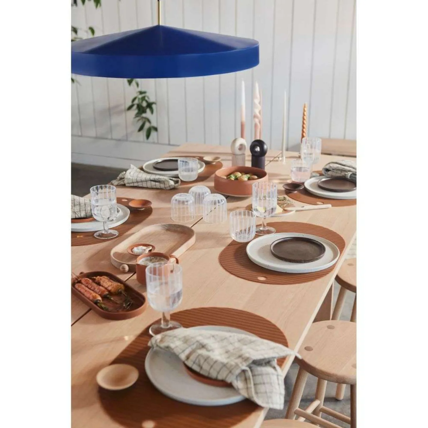 Hatto Pendel Large Optic Blue - OYOY Living Design Hat Large - Spisestue - Skandinavisk - Metal - Med én lyskilde