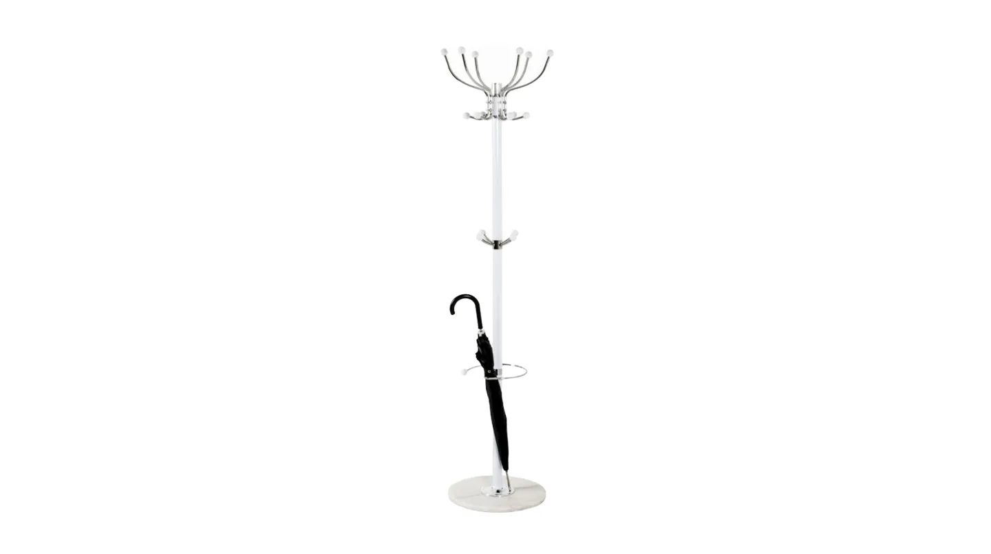 Kleiderständer weiß - chrom 38 cm Breite - MECKIE