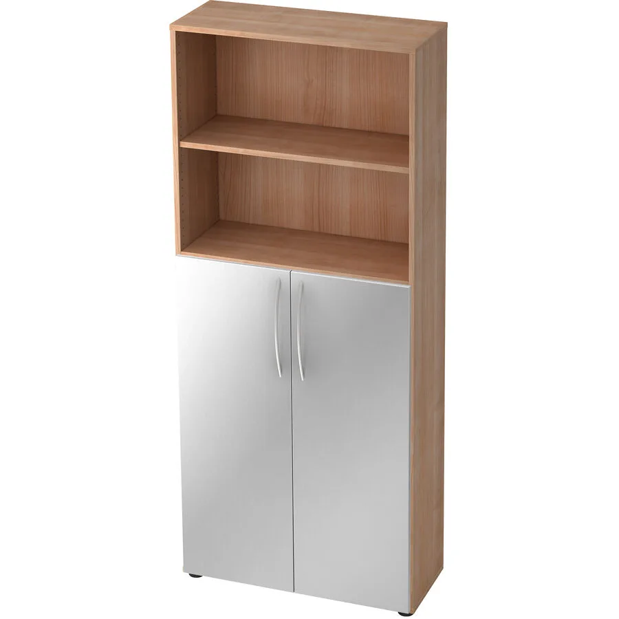 Regal Office silber Holzwerkstoff B 80 H 188 cm