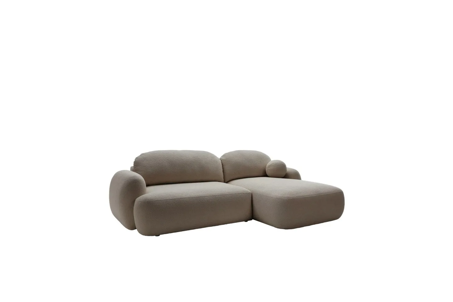 Efrem Bäddsoffa med Divan 3-sits i Bouclé - Brun