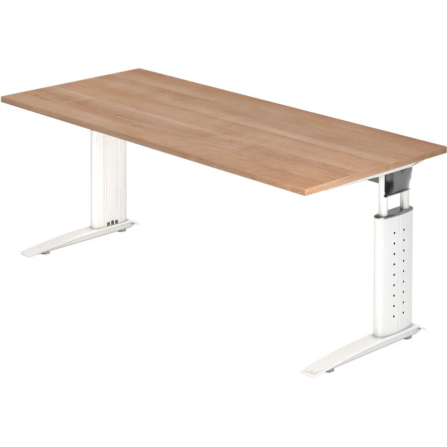 Schreibtisch Office Nussbaum/weiss Holzwerkstoff B 180 T 80 cm