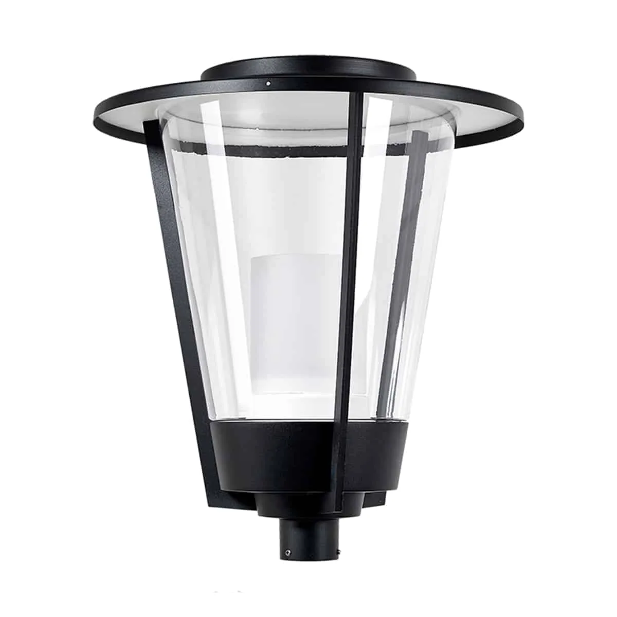 Lykta Retro Stolparmatur Svart LED