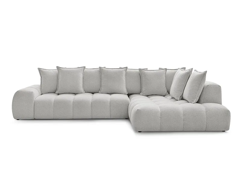 Ecksofa BOBOCHIC EVEREST Stoff chiniert hellgrau