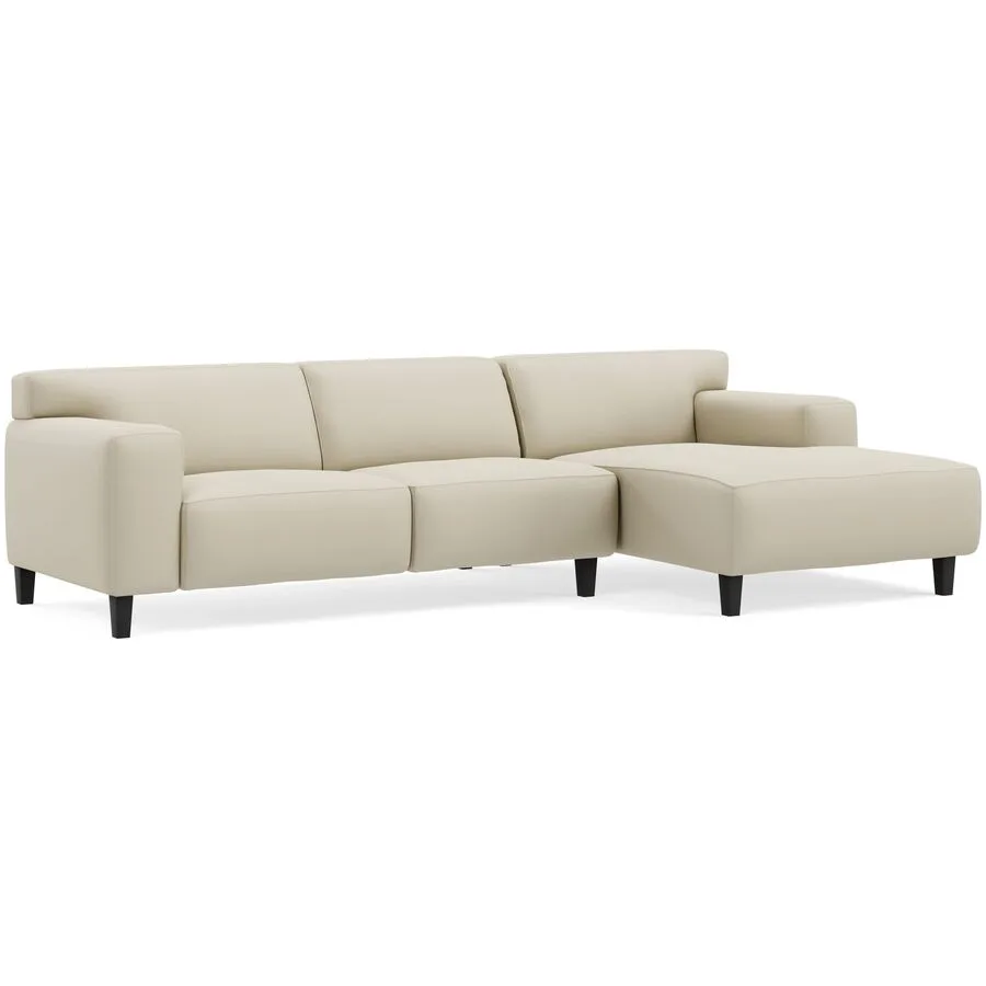 Ecksofa Vada Rechts Leder cream B 300 T 160 cm - Möbel Konfigurator: Traummöbel individuell zusammenstellen