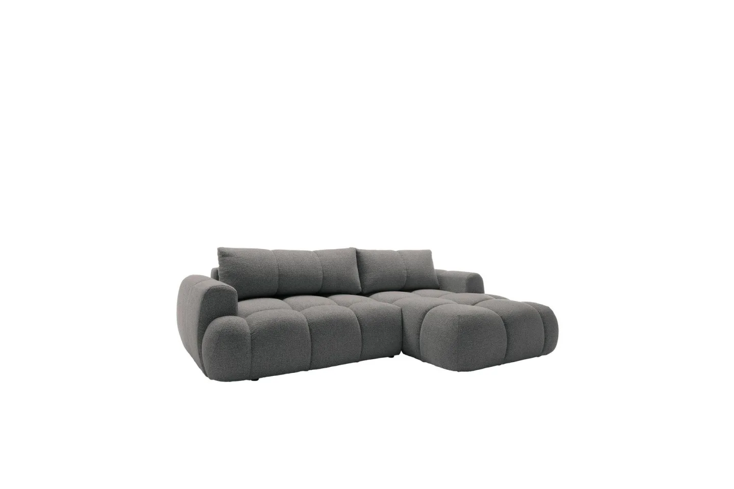 Handu Bäddsoffa med Divan 3-sits i Bouclé - Mörkgrå