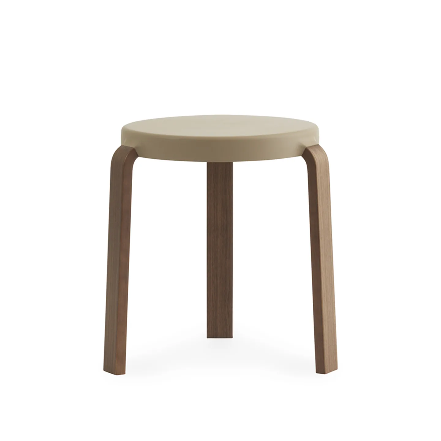 Normann Copenhagen - Tap Stool Walnut Sand - Pallar - Simon Legald - Beige - Trä/Plast