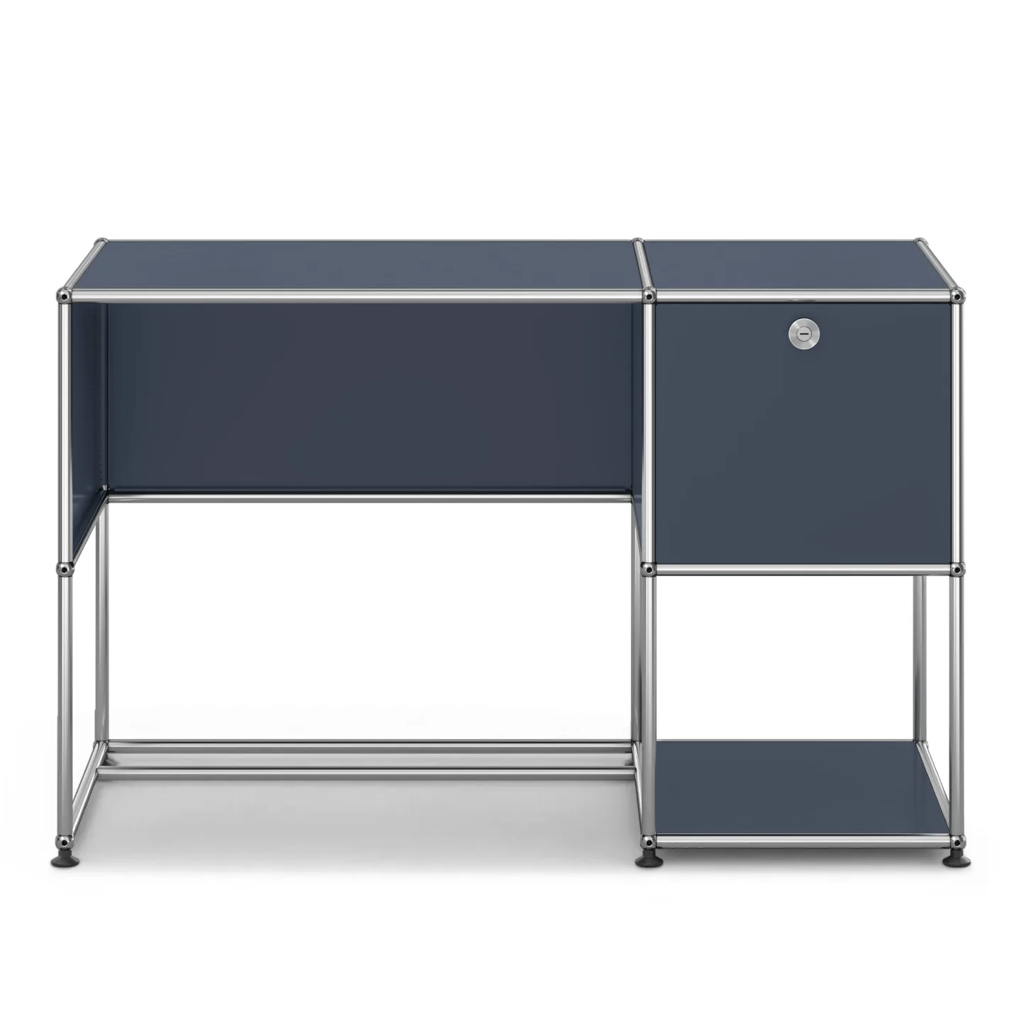 USM - USM Haller Storage Desk B21 Anthracite - Skrivbord - Fritz Haller & Paul Schärer - Grå - Metall