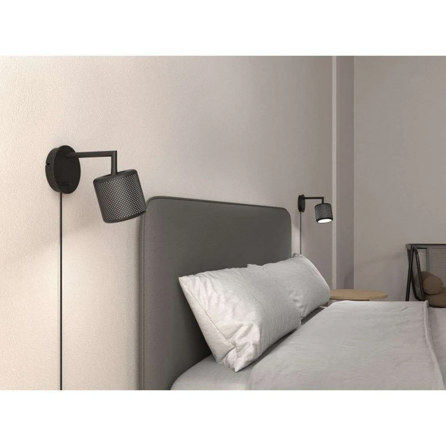 Grain Wandleuchte XS Matt Black - Herstal - Schlafzimmer - Metall