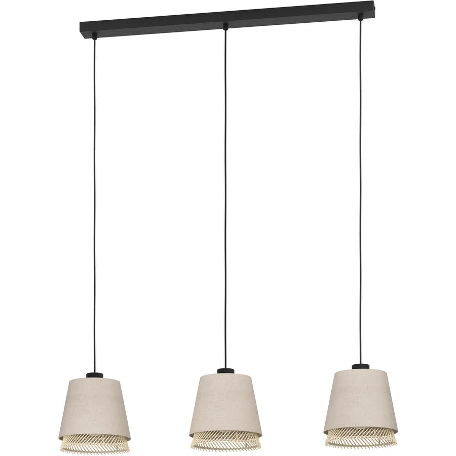 Eglo Pendellampe Tabley Schwarz Stahl 19 cm 110 cm