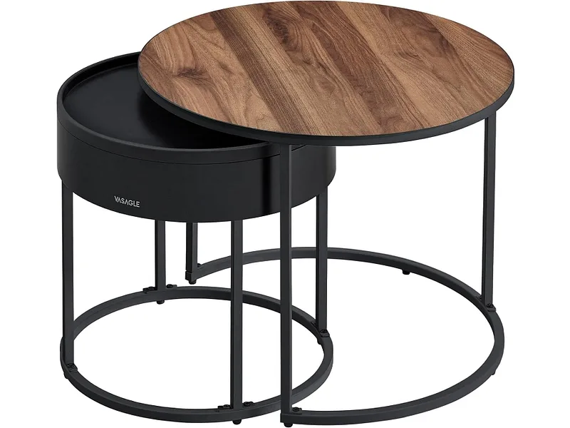 SONGMICS Couchtish SADY 60x60x45cm schwarz