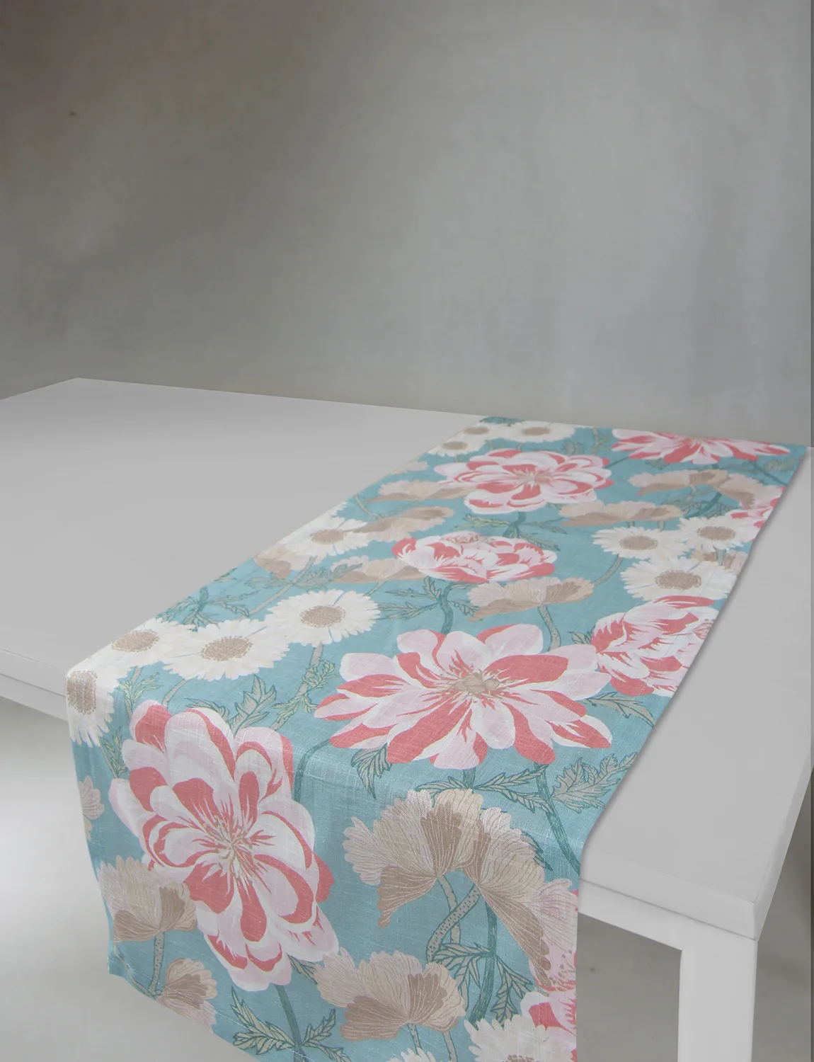 Løpere - Serena (turkis/rosa) (Størrelse: 40 x 140 cm)