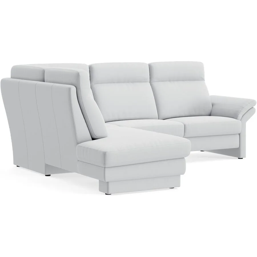 Ecksofa Albula Links Echtstoff Cosmopolitan grey B 250 T 215 cm - Möbel Konfigurator: Traummöbel individuell zusammenstellen