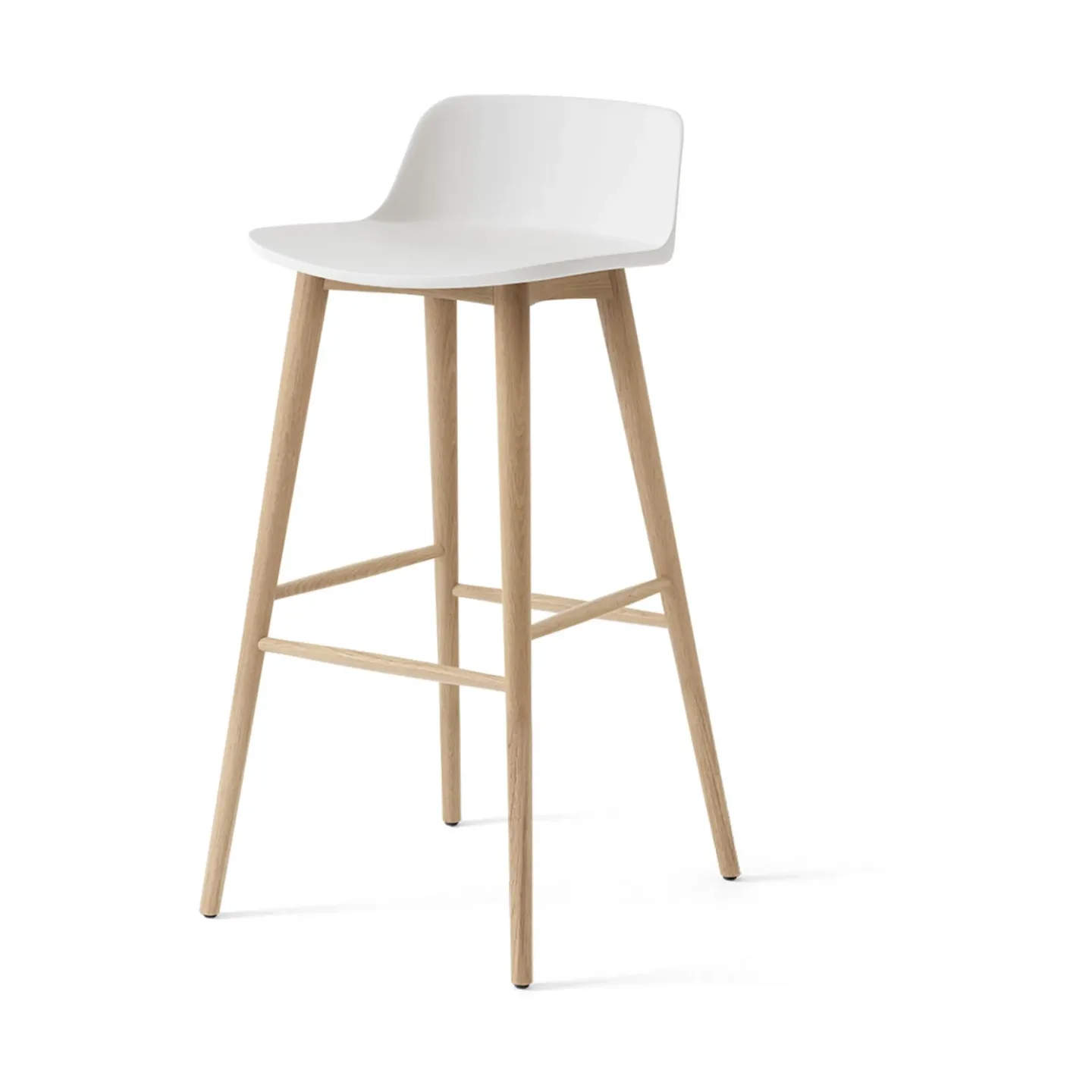 &Tradition Rely HW123 barstol White-lackerad ek, 75 cm