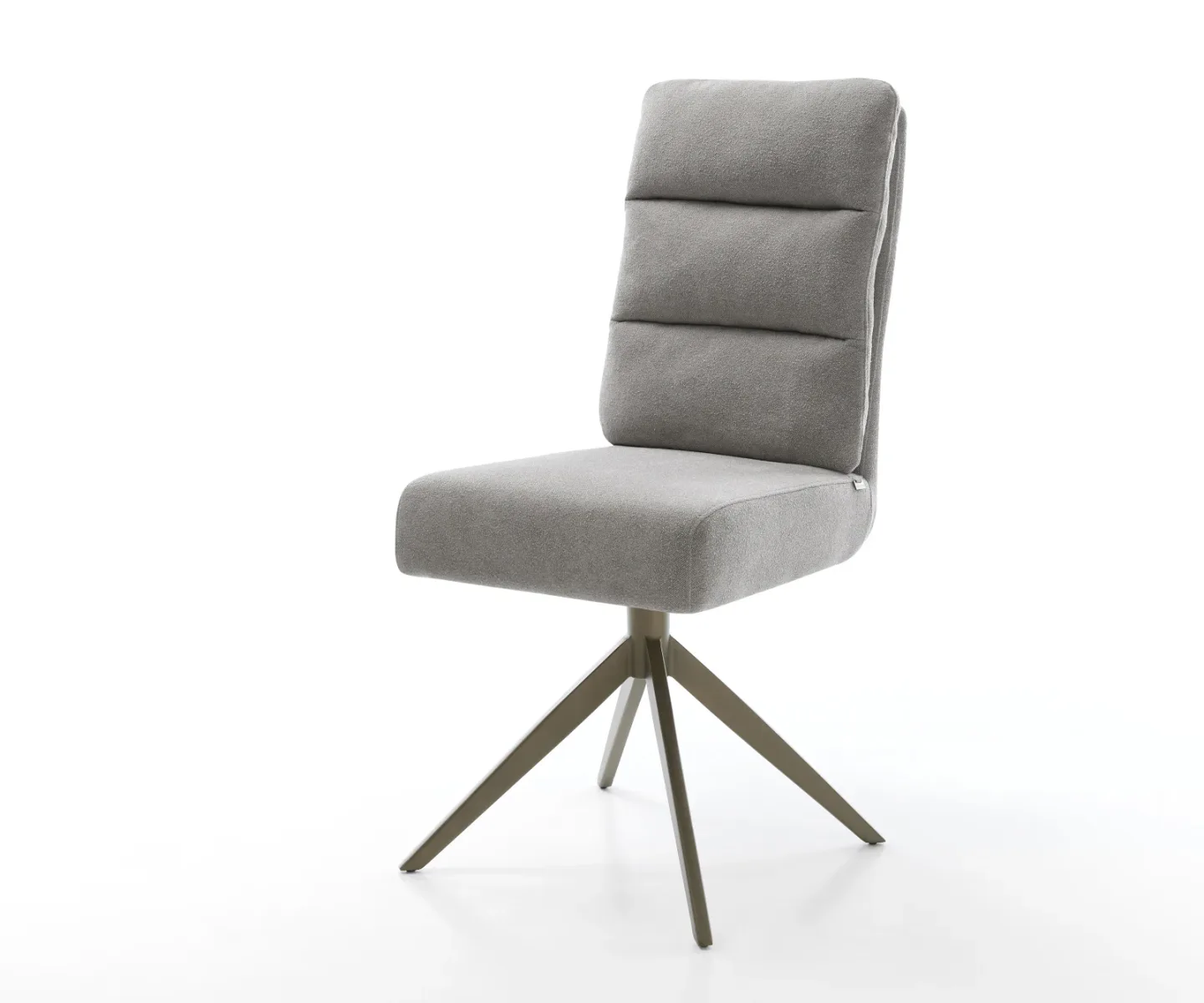 Drehstuhl Pela-Flex Strukturstoff Soft Grau Kreuzgestell breit Effektfinish Titan 360° drehbar Wippfunktion Taschenfederkern