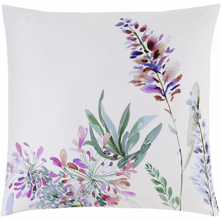 Kissenbezug Alya Weiss/Bunt Blumenmuster Baumwolle B 65 T 65 cm