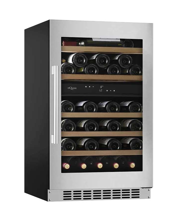 Weinkühlschrank einbau 50 cm - mQuvée WineCave 800 50D Edelstahl, 2 Temperaturzonen