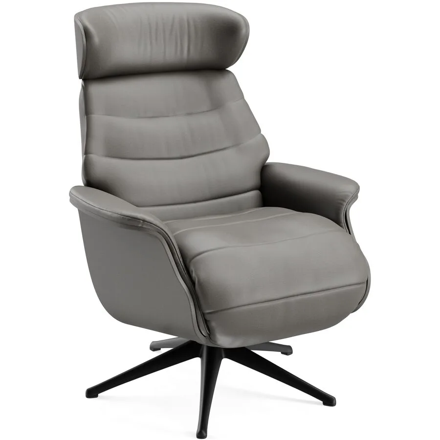Relaxsessel Cam Nature - 0725 Warm Stone Grey Leder T 88 B 83 H 113 cm - Möbel Konfigurator: Traummöbel individuell zusammenstellen