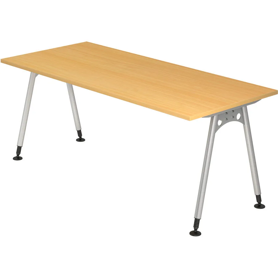 Schreibtisch Office buche Holzwerkstoff Höhenverstellbar B 180 T 80 cm